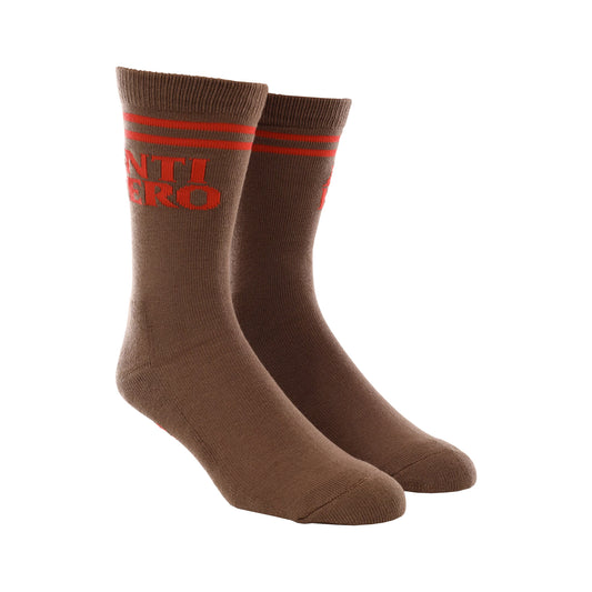Antihero Socks If Found Brown/Red